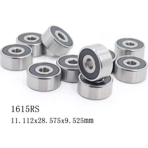 1615 2RS ABEC-1 (10PCS) 7/16"x1 1/8"x3/8" inch Ball Bearings 1615RS