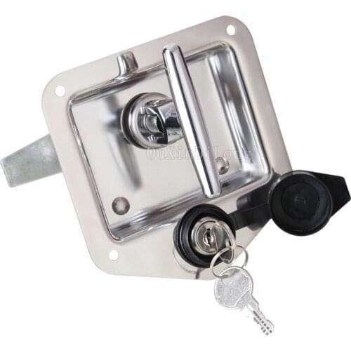 DHL 20PCS Trunk Lock Trailer Door Latch T-Handle Locking Stainless Steel Camper RV Toolbox Hook Type JF1536