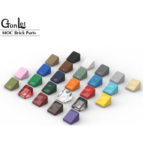 100Pcs/Lot Slope Brick Parts 30 Degree 1x1x2/3 (Cheese Slope) MOC Building Blocks Brick Parts Assembles Particles DIY Toys