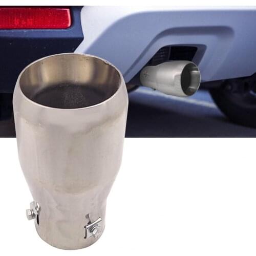 6021 Car Exhaust Systems Muffler Heat-resistant Simple Installation Stainless Steel Silver Color Exhaust Pipe Silencer Tail Pipe