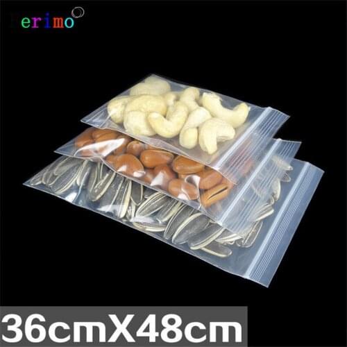 Free shipping 100pcs Pe36 * 48 cm11 thick transparent clothing self-sealing bag large sealed bag storage bag