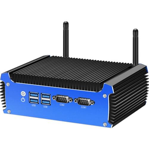 Fanless Industrial Mini PC Intel Core i7 5500U DDR3L RAM mSATA SSD RS232 DB9 Dual NIC HDMI VGA 4xUSB WiFi Windows Liunx
