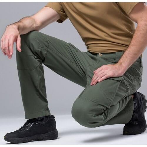 New Mens Tactical Pants Multiple Pocket Elasticity Military Army Urban Commuter Tacitcal Trousers Men Slim Fat Cargo Pant 6XL