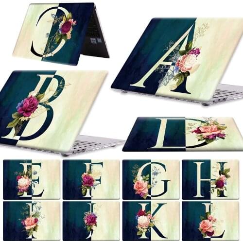 Laptop Case for Huawei MateBook 16/D15/D14/MateBook X Pro 13.9/MateBook 13/14/X 2020/14 2021 Flower Letters Notebook Hard Shell