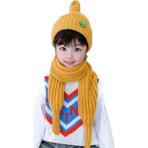 Child Girls Boy Winter Knit Hat Balaclava Mask Face Neck Protection Thick Scarf Mask Skullies Beanies Hat Knitted Ski Cap