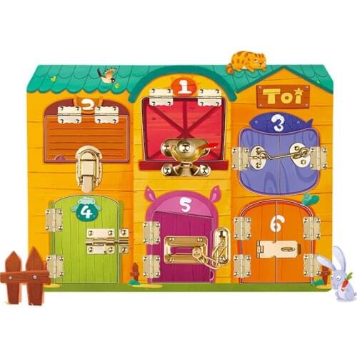 Children Learn To Unlock Busy Board Toys Montessori Unlock Game Self-Care Ability Training Preschool Children Educational Toys