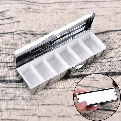 6 Grid Travel pill container case box Essential for Folding Medicines Organizer 85*35*15mm