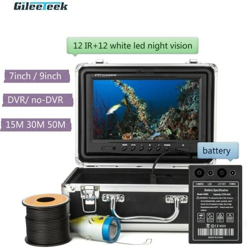 WF01B-plus 9" Fish Finder Underwater Fishing Camera 12pcs Led Fishfinder Winter Carp Fishing Tackle Accessories Camera 1200TVL