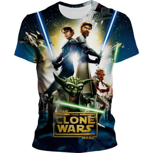 Oversized T Shirt For Men Disney Movie Star Wars Cartoon Anime Boy Girl Kids T-shirts Summer 3D Print Womens Tee Tops
