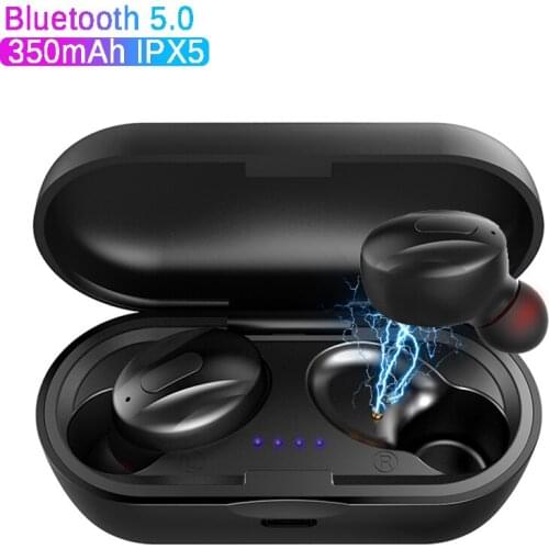 Handsfree Bluetooth Earphone Stereo Dual Headset TWS 5.0 Bluetooth Earphones Sport Wireless Earbuds With Mic For All Smartphones