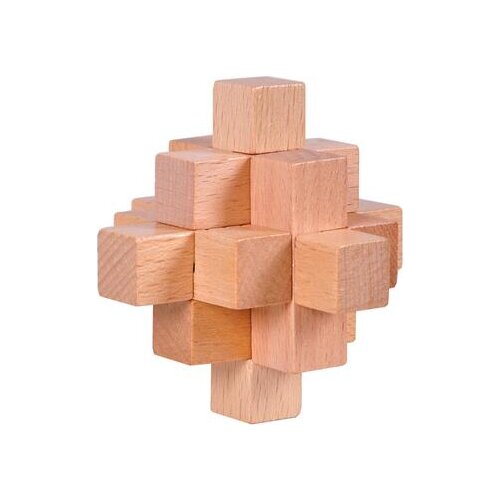 Classic 9-piece IQ Wooden Interlocking Puzzle Brain Teaser Game for Adults Children