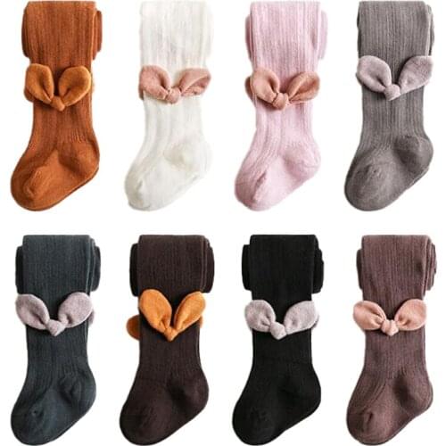 0-8Yrs Girls pantyhose autumn winter handmade bowknot design tights for girls clothes stocking toddler pantyhose children clothe