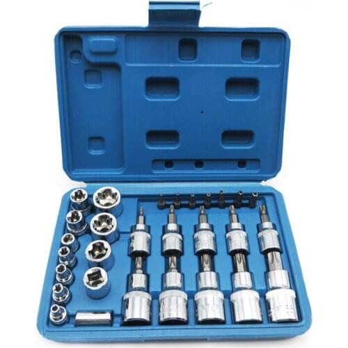 High quality 30PCS pressure batch sleeve group sets head machine motor repair tool socket set wrench female torx male