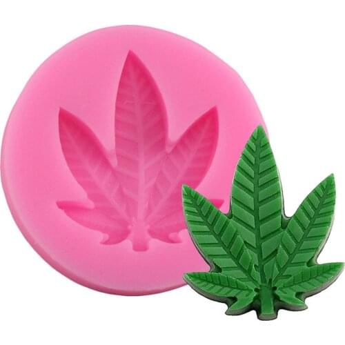 Double Leaf Cooking Tools Silicone Fondant Mold Diy Cake Decorating Polymer Clay Resin Candy Cake Sculpey