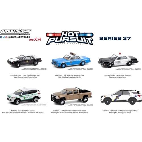 GreenLight 1:64 Hot Pursuit Series 37 alloy model Car Diecast Metal Toys Birthday Gift For Kids Boy