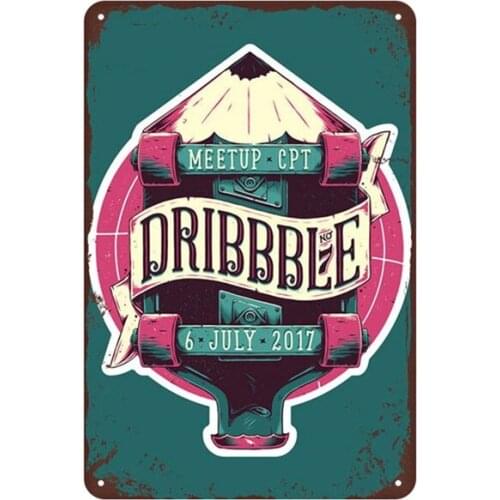 Meetup Cpt Dribbble Metal Tin Sign 8x12 Inch Retro Home Kitchen Bar Pub Bedroom Living Room Wall Decor