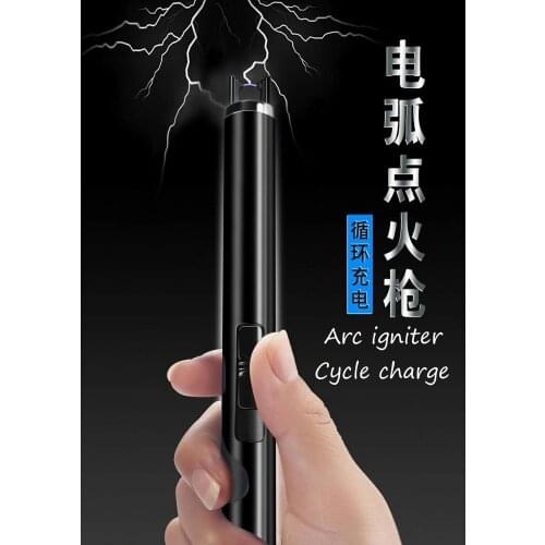 Multifunctional electronic arc igniter, kitchen outdoor barbecue lighter, creative metal windproof igniter