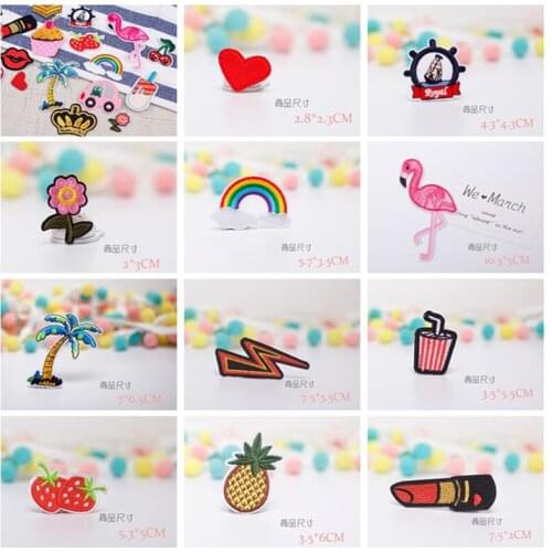 Fashion Embroidery patch cartoon personality children embroidery patch stickers with adhesive iron on clothes CA013