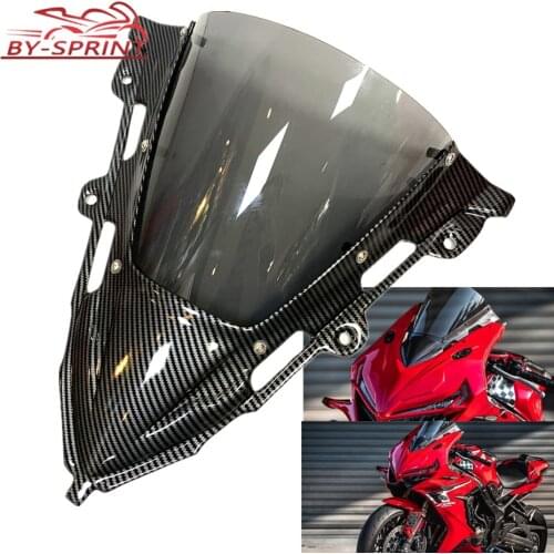 Motorcycle CBR650R WindScreen Windshield Viser VIsor Carbon Fiber Sports For CBR 650R CBR650 R 2019-2020 Double Bubble