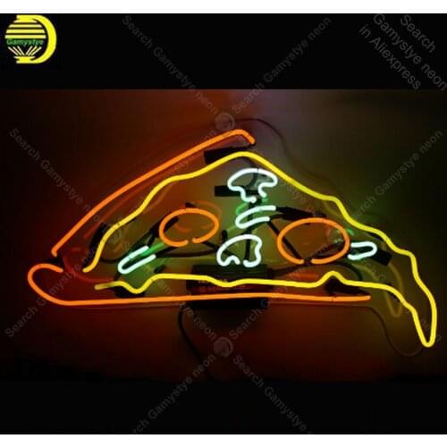 New Pizza Slice NEON SIGN REAL GLASS BEER BAR PUB Sign LIGHT SIGN STORE DISPLAY ADVERTISING LIGHTS Art Decor lamp for wholesale