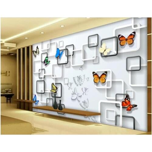 Butterfly fantasy geometric abstraction wallpaper bathroom custom photo wallpaper Home Decoration