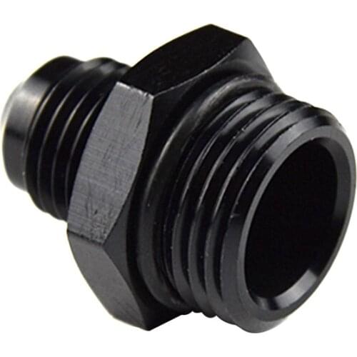 ORB-8 O-ring Boss AN8 8AN to AN6 6AN Male Adapter Fitting Black Anodized