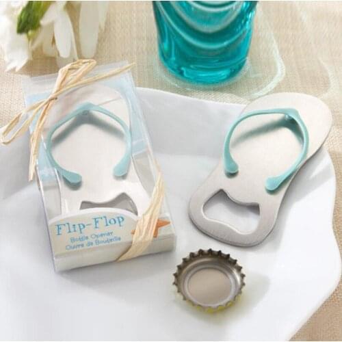 Personalized Flip-Flop Bottle Opener Beach Wedding Favors Gift And Party Giveaways For Guest LX1634