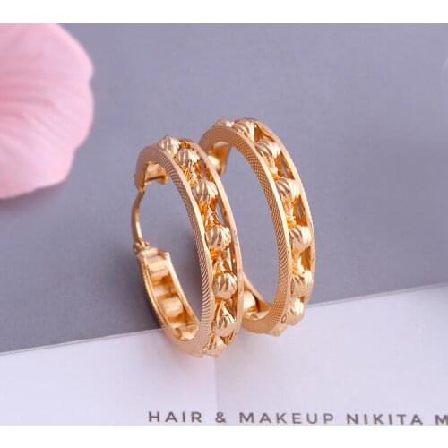 Sturdy Rose Gold Unique Earrings Simple Copper Material Ms. Party Earrings