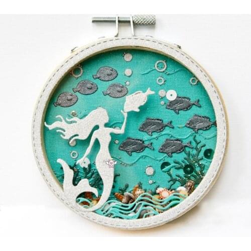 Mmao Crafts Metal Steel Cutting Dies New Mermaid decoration Stencil For DIY Scrapbooking Paper/photo Cards Embossing Dies