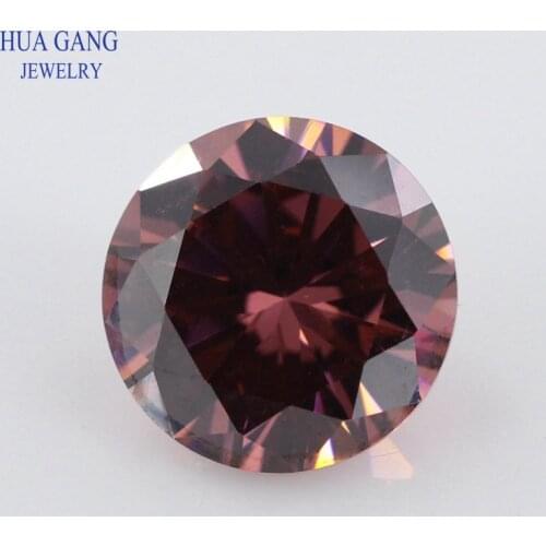 Rhodolite Round Shape Cubic Zirconia Size 0.8~12mm AAAAA Brilliant Cut Loose CZ Stone Synthetic Gems For Jewelry Free shipping