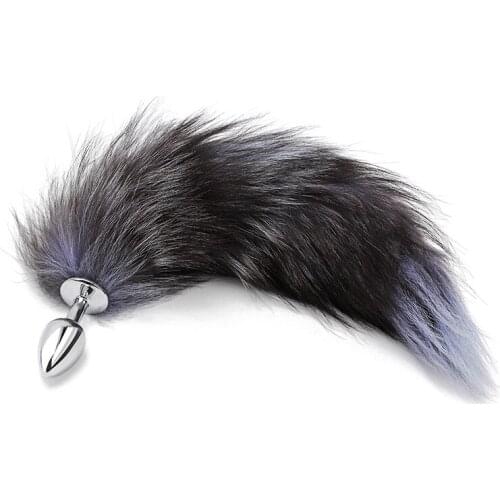 Sex Toys Anal Gold Butt Plug Female Backyard Appliance Sexy Fox Tail Small Metal Real Hairy Dog T