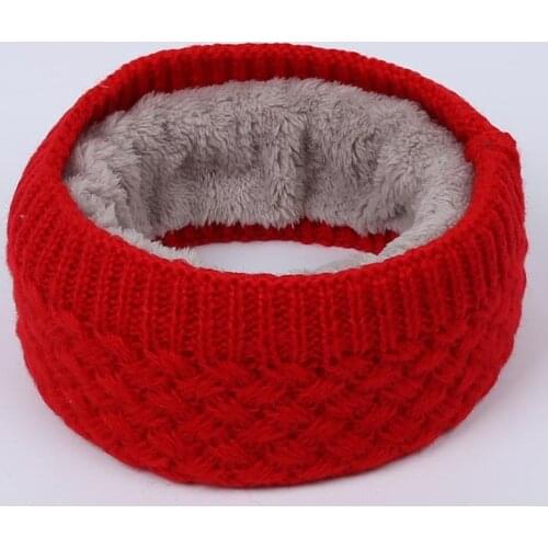 6 Colors Winter Warm Plus Velvet Knit Neck Warmer Circle Outdoor Wrap Cowl Loop Snood Shawl Go Ski Climbing Scarf for Men Women