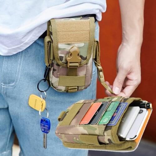 Tactical Belt Bag Military Molle Pouch Men Camouflage Outdoor Hiking Travel Portable Large Capacity Mens Phone Case Card Holder