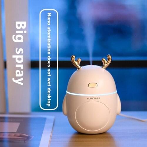 320ML USB Creative Cute Deer Humidifier Car Office Bedroom Gift Aroma Diffuser Silent Mini Humidifier Aromatherapy Mist Maker