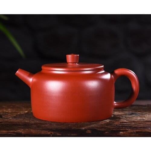 Yixing purple clay pot genuine pure hand-made original mine Dahongpao Dezhong pot Kungfu Teapot Tea Set