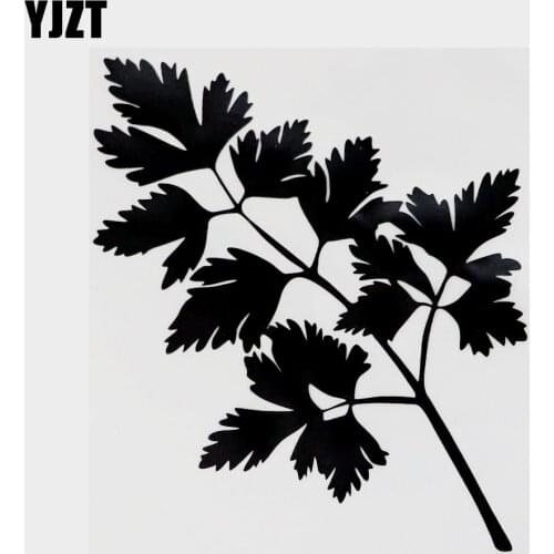 YJZT 12.5CM×15CM Personality Plants Tree Branch Vinyl Car Sticker Decal Black/Silver 18B-0197
