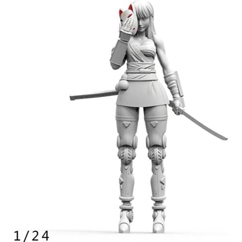 1/24 Fatima, Japanese Mechanical Warrior, Resin Model figure, GK, Unassembled and unpainted kit