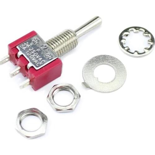 5pcs / 10pcs 6mm button switch red mts-123 double side reset moving head toggle switch 3-pin 3-gear micro rocker button