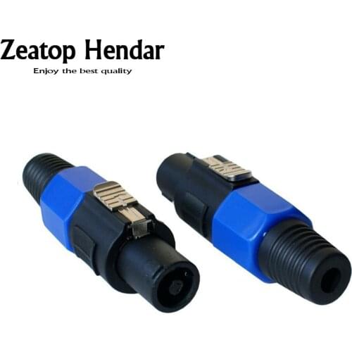 5Pcs 4 Pin Speakon Speaker Connector Plug Male Audio Plug Locking Design Blue Ring for PA AMPLIFIER Cable