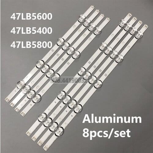 8SET= 64PCS LED Backlight strip For LG 47" TV innotek DRT 3.0 47" 47LB6300 47LB5800 47LB6500 47lb650v LC470DUH 47LB5610 47LB565V