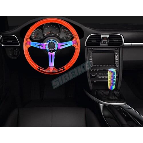 Acrylic Frame Sports Refits Shallow Concave Racing Steering Wheel Neo Chrome ABS