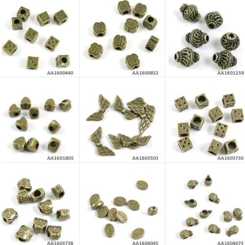 Antique Bronze Tone Jewelry Charms Pineapple Loose Beads Faith Oval Kitten Cat Dice Angel Wings Heart Today Matters Beading