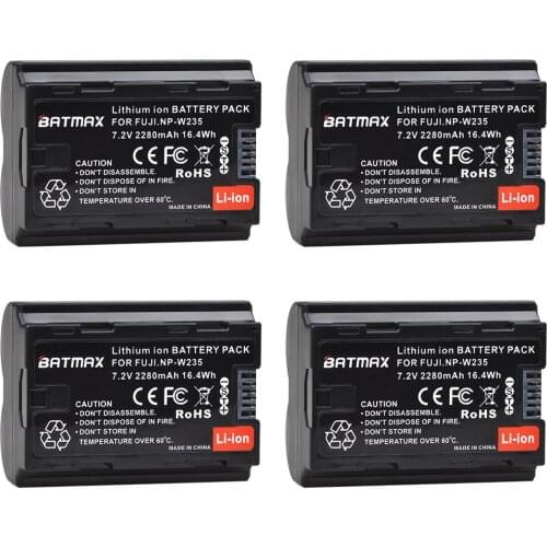 Batmax NP-W235 NP W235 W235 2280mAh Li-ion Camera Battery for Fujifilm Fuji X-T4, XT4 Camera Accessories