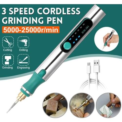 Mini Cordless electric engraving pen intelligent overload protection charging engraving, grinding and polishing tool kit