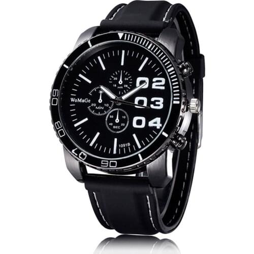 New Mens Watches Luxury Brand Fashion Military Quartz Sports Wristwatch Leather Strap Male Quartz Clock watch relogio masculino