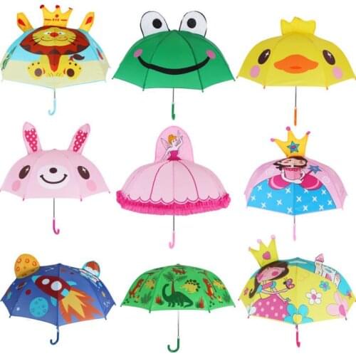 Lovely Cartoon animal Design Umbrella For Kids children High Quality 3D Creative Umbrella baby Sun umbrella 47CM*8K SN679