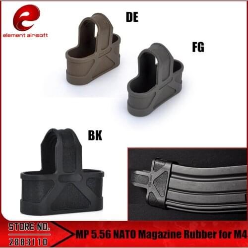 Element Airsoft MP 5.56 Loops Magazine Loader NATO Assist Mag PU eMagazine Rubber QD Mount EX291 BK DE FG