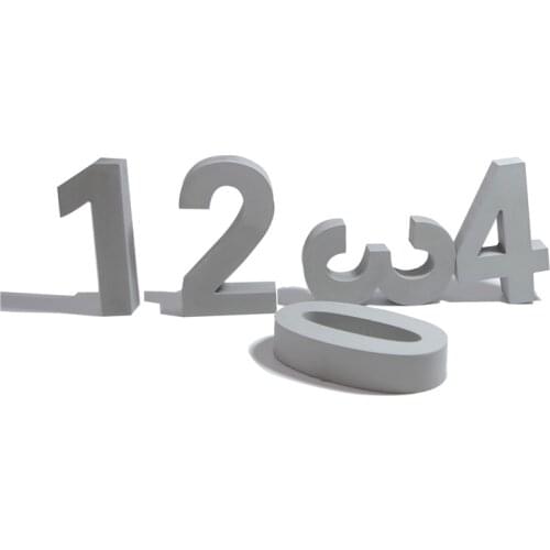Concrete numbers mold silicone digital numbers molds birthday cake molds