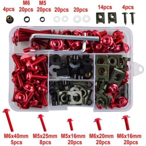 177PCS Fairing Bolt Kit Bodywork Screws Nut for Honda CBR600RR CBR900RR CBR1000RR CBR1100XX Car Accessoires