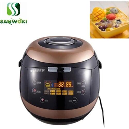 110v 220v 5L Commercial Fully Automatic Pearl Pot boiling pearl machine Tapioca balls cooker machine Milk tea pearls Cooking pot